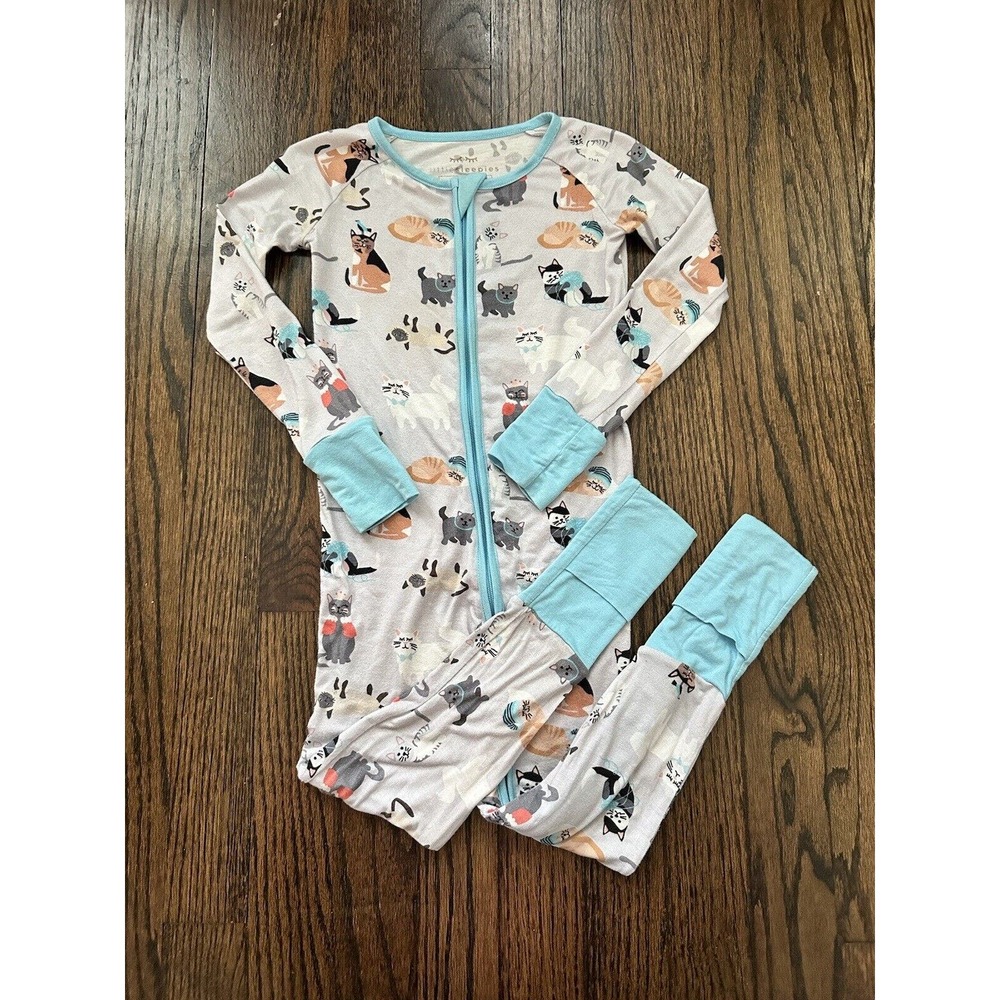 Little Sleepies Zippy 2T Cool Cats Blue